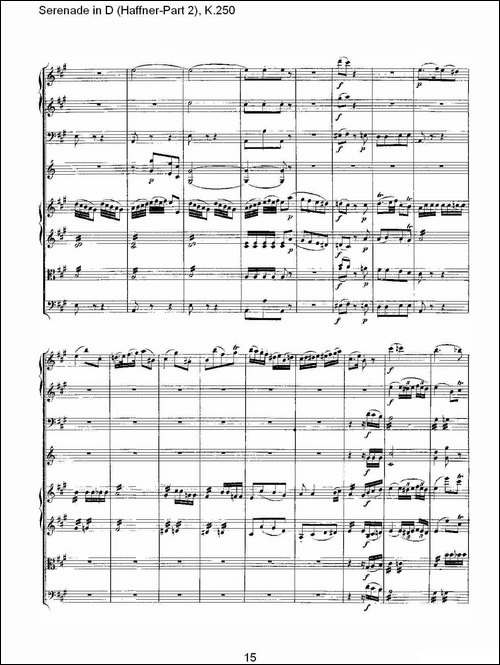 Serenade-in-D-Haffner-Part-2,-K.250----D调小夜-其他谱