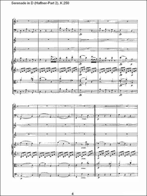 Serenade-in-D-Haffner-Part-2,-K.250----D调小夜-其他谱