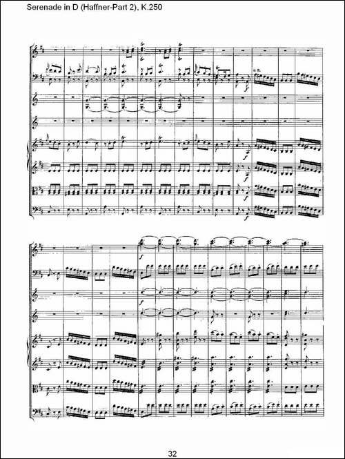 Serenade-in-D-Haffner-Part-2,-K.250----D调小夜-其他谱
