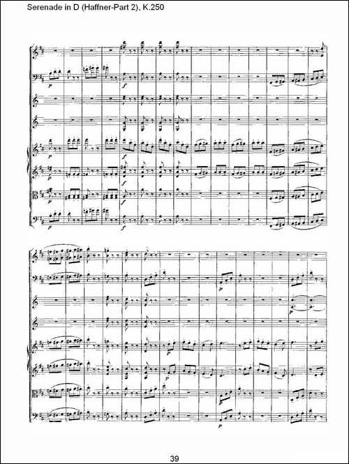 Serenade-in-D-Haffner-Part-2,-K.250----D调小夜-其他谱