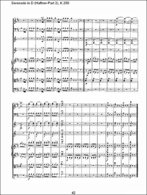 Serenade-in-D-Haffner-Part-2,-K.250----D调小夜-其他谱