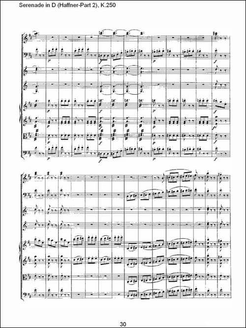 Serenade-in-D-Haffner-Part-2,-K.250----D调小夜-其他谱