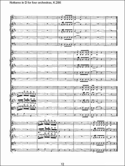 D调四管弦乐小夜曲,--K.286-其他谱