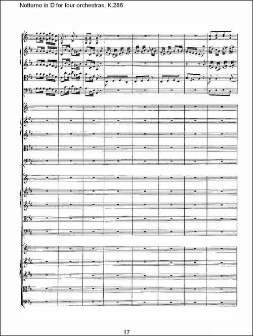 D调四管弦乐小夜曲,--K.286-其他谱