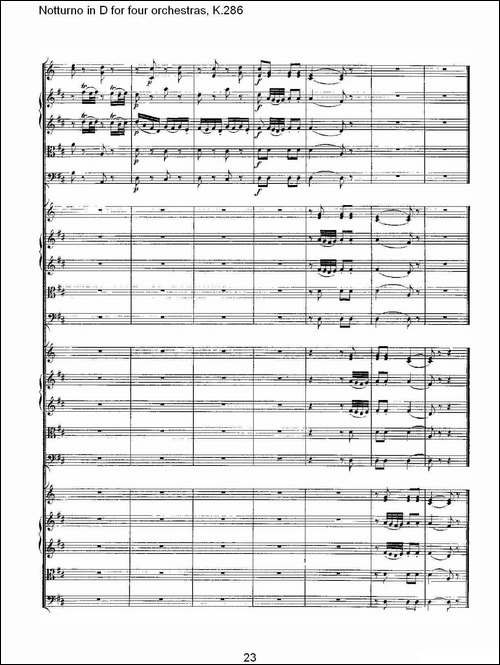 D调四管弦乐小夜曲,--K.286-其他谱