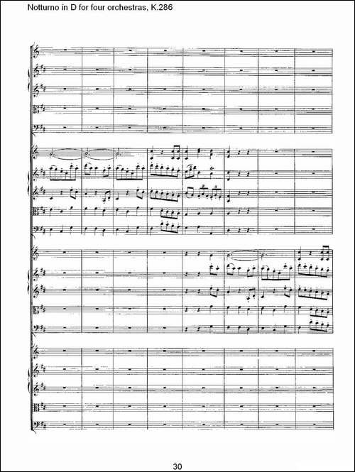 D调四管弦乐小夜曲,--K.286-其他谱