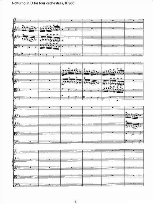 D调四管弦乐小夜曲,--K.286-其他谱