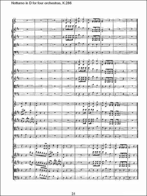 D调四管弦乐小夜曲,--K.286-其他谱