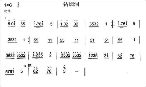 钻烟洞-秦腔弦乐曲牌-其他谱