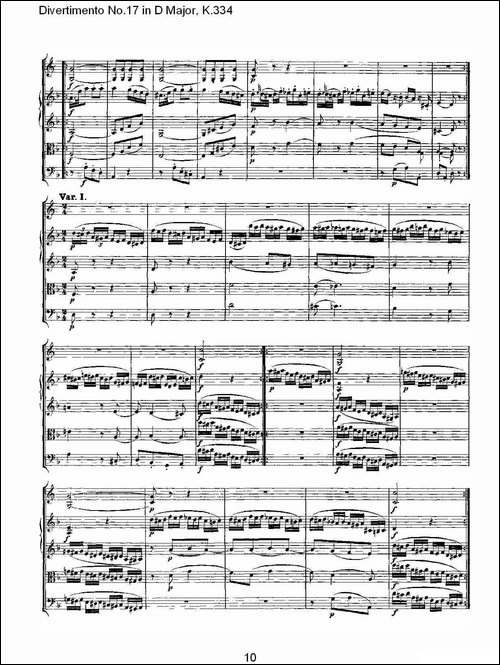 Divertimento-No.17-in-D-Major,-K.334-D大调第十七嬉游曲,K.-其他谱