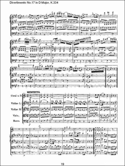 Divertimento-No.17-in-D-Major,-K.334-D大调第十七嬉游曲,K.-其他谱