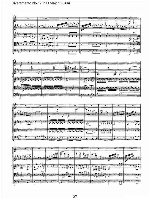 Divertimento-No.17-in-D-Major,-K.334-D大调第十七嬉游曲,K.-其他谱