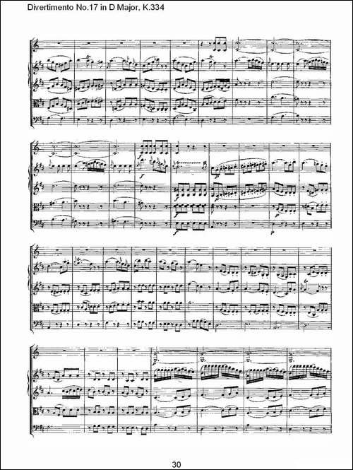 Divertimento-No.17-in-D-Major,-K.334-D大调第十七嬉游曲,K.-其他谱