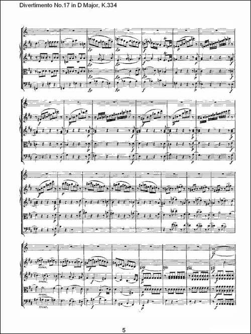 Divertimento-No.17-in-D-Major,-K.334-D大调第十七嬉游曲,K.-其他谱