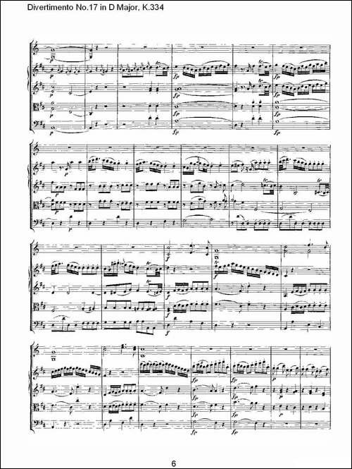 Divertimento-No.17-in-D-Major,-K.334-D大调第十七嬉游曲,K.-其他谱