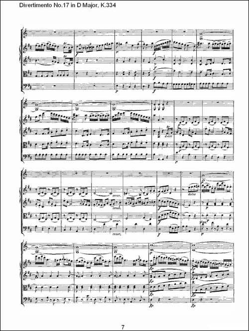 Divertimento-No.17-in-D-Major,-K.334-D大调第十七嬉游曲,K.-其他谱