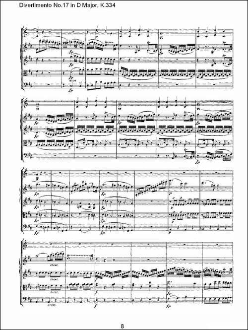 Divertimento-No.17-in-D-Major,-K.334-D大调第十七嬉游曲,K.-其他谱