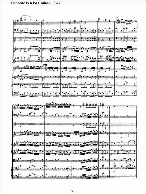 Concerto-in-A-for-Clarinet,-K.622-A调单簧管协奏曲,-K.62-其他谱
