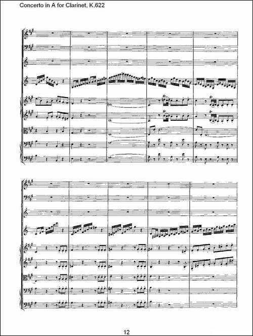 Concerto-in-A-for-Clarinet,-K.622-A调单簧管协奏曲,-K.62-其他谱