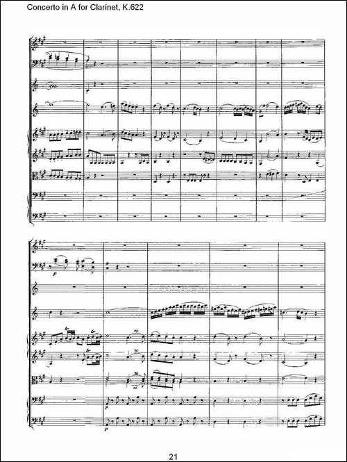 Concerto-in-A-for-Clarinet,-K.622-A调单簧管协奏曲,-K.62-其他谱