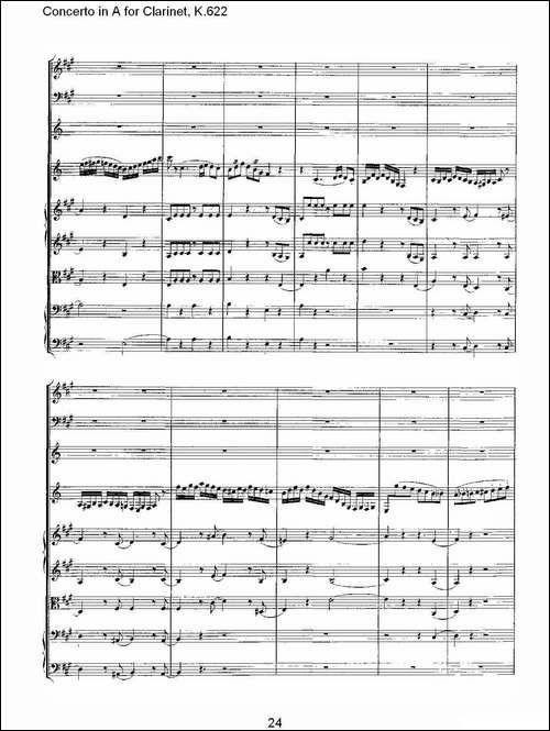 Concerto-in-A-for-Clarinet,-K.622-A调单簧管协奏曲,-K.62-其他谱
