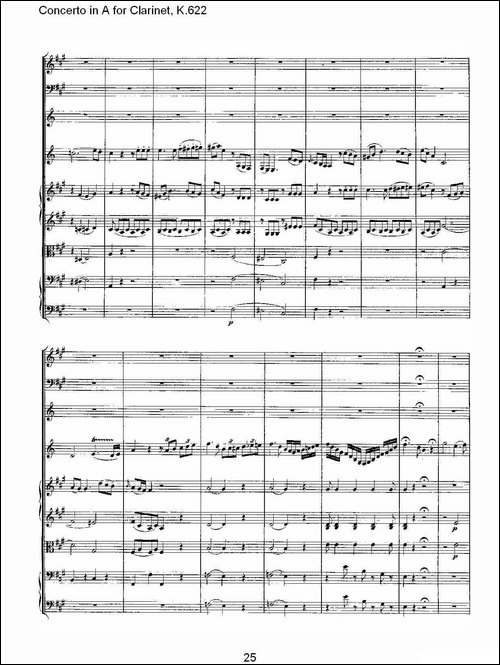 Concerto-in-A-for-Clarinet,-K.622-A调单簧管协奏曲,-K.62-其他谱
