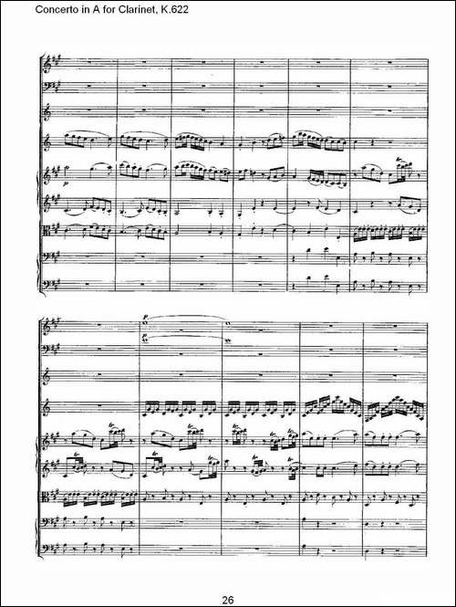 Concerto-in-A-for-Clarinet,-K.622-A调单簧管协奏曲,-K.62-其他谱