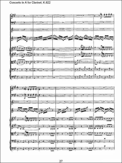 Concerto-in-A-for-Clarinet,-K.622-A调单簧管协奏曲,-K.62-其他谱
