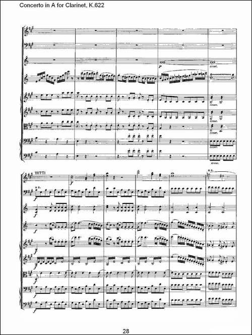 Concerto-in-A-for-Clarinet,-K.622-A调单簧管协奏曲,-K.62-其他谱