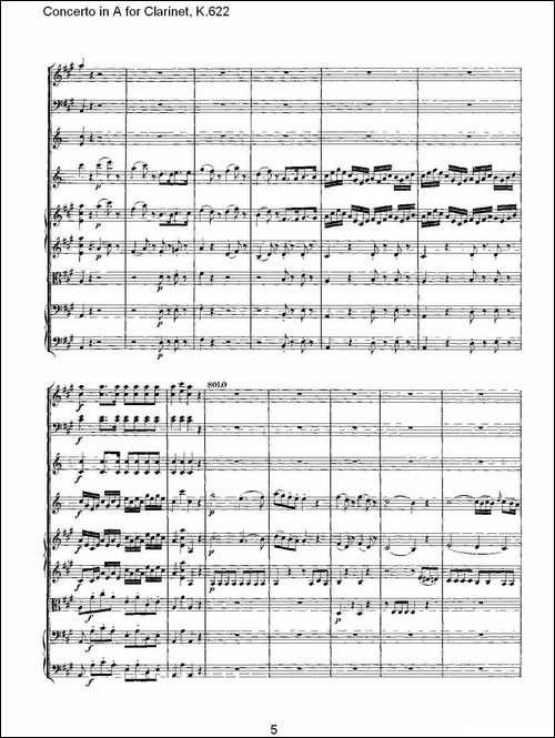 Concerto-in-A-for-Clarinet,-K.622-A调单簧管协奏曲,-K.62-其他谱