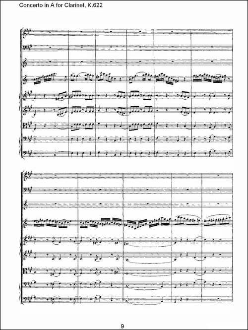 Concerto-in-A-for-Clarinet,-K.622-A调单簧管协奏曲,-K.62-其他谱