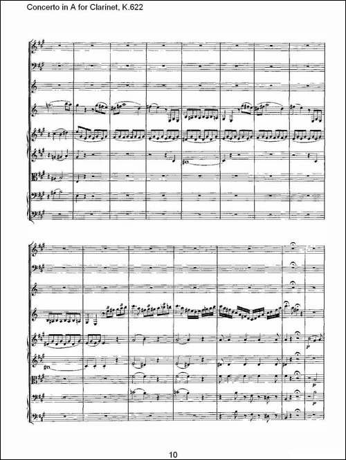 Concerto-in-A-for-Clarinet,-K.622-A调单簧管协奏曲,-K.62-其他谱