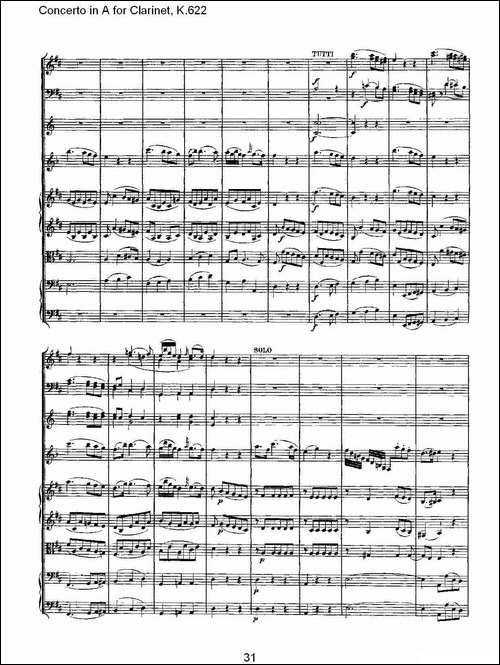 Concerto-in-A-for-Clarinet,-K.622-A调单簧管协奏曲,-K.62-其他谱