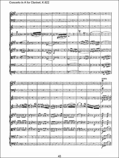 Concerto-in-A-for-Clarinet,-K.622-A调单簧管协奏曲,-K.62-其他谱