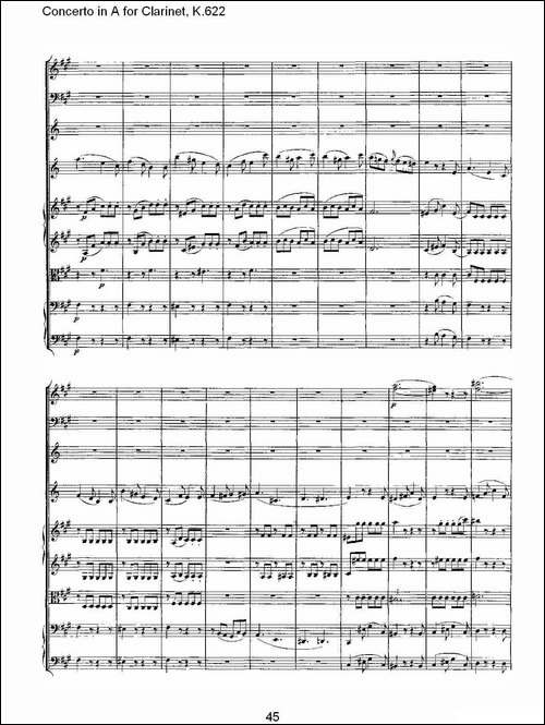 Concerto-in-A-for-Clarinet,-K.622-A调单簧管协奏曲,-K.62-其他谱
