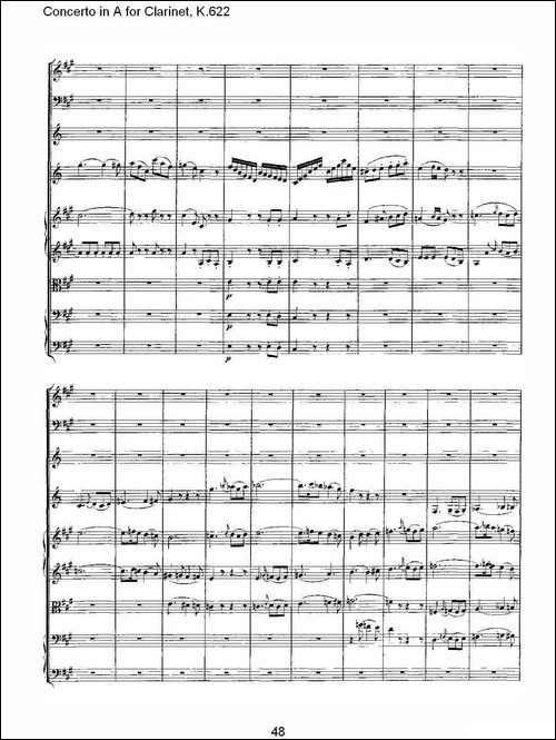 Concerto-in-A-for-Clarinet,-K.622-A调单簧管协奏曲,-K.62-其他谱