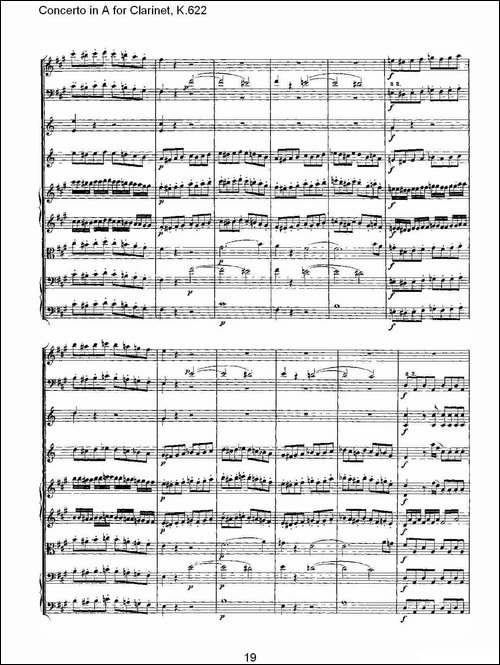 Concerto-in-A-for-Clarinet,-K.622-A调单簧管协奏曲,-K.62-其他谱