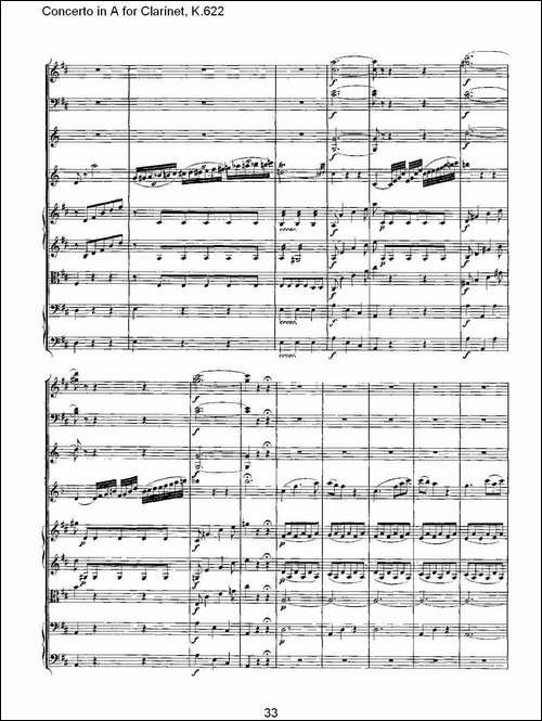 Concerto-in-A-for-Clarinet,-K.622-A调单簧管协奏曲,-K.62-其他谱