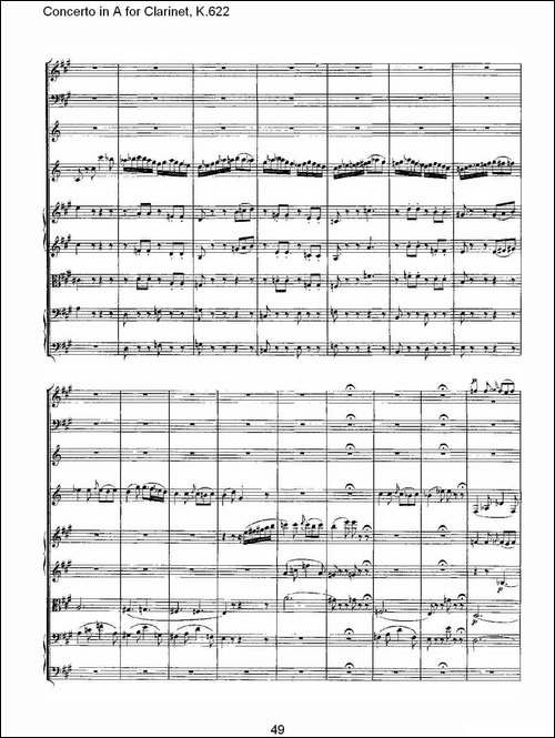 Concerto-in-A-for-Clarinet,-K.622-A调单簧管协奏曲,-K.62-其他谱
