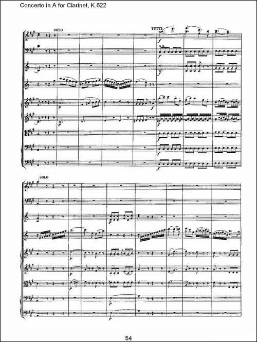 Concerto-in-A-for-Clarinet,-K.622-A调单簧管协奏曲,-K.62-其他谱