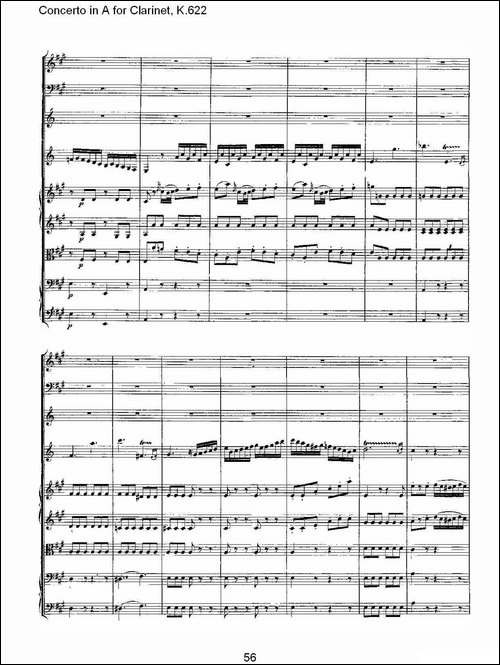 Concerto-in-A-for-Clarinet,-K.622-A调单簧管协奏曲,-K.62-其他谱