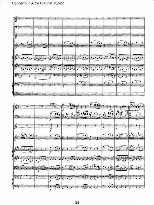 Concerto-in-A-for-Clarinet,-K.622-A调单簧管协奏曲,-K.62-其他谱