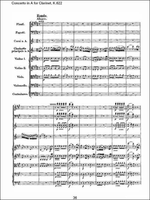 Concerto-in-A-for-Clarinet,-K.622-A调单簧管协奏曲,-K.62-其他谱
