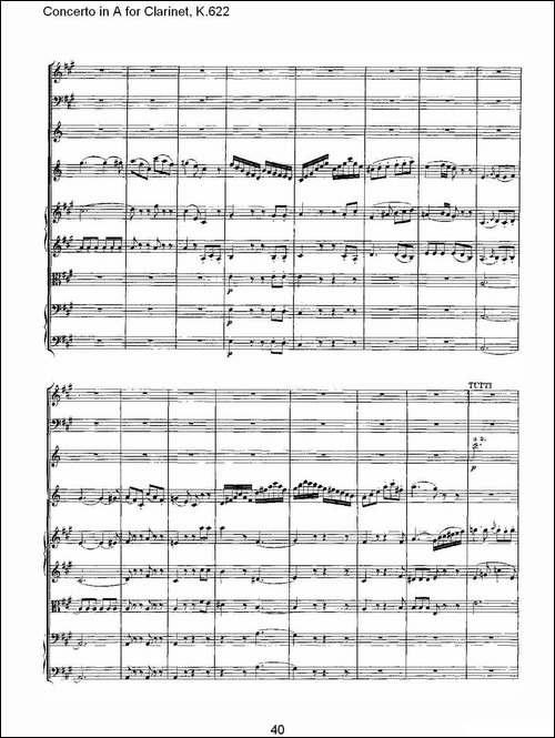 Concerto-in-A-for-Clarinet,-K.622-A调单簧管协奏曲,-K.62-其他谱