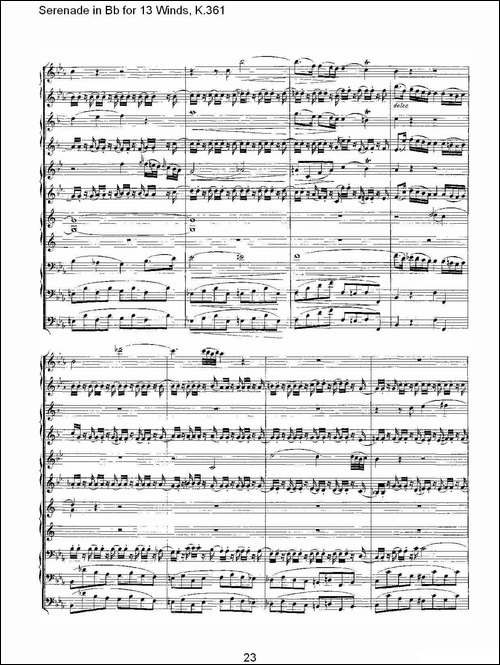 Serenade-in-Bb-for-13-Winds,-K.361-Bb调13管乐小夜曲,-K.-其他谱
