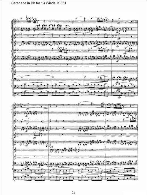 Serenade-in-Bb-for-13-Winds,-K.361-Bb调13管乐小夜曲,-K.-其他谱