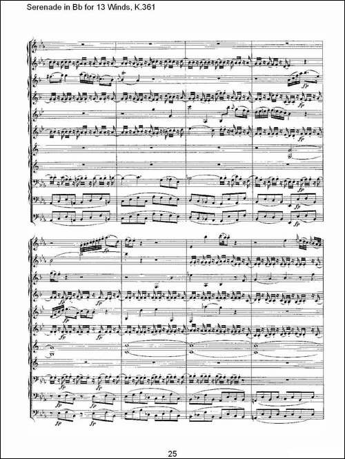 Serenade-in-Bb-for-13-Winds,-K.361-Bb调13管乐小夜曲,-K.-其他谱