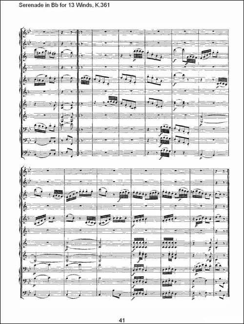 Serenade-in-Bb-for-13-Winds,-K.361-Bb调13管乐小夜曲,-K.-其他谱