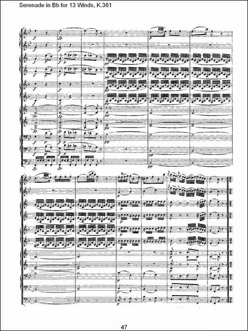 Serenade-in-Bb-for-13-Winds,-K.361-Bb调13管乐小夜曲,-K.-其他谱