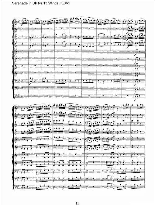 Serenade-in-Bb-for-13-Winds,-K.361-Bb调13管乐小夜曲,-K.-其他谱